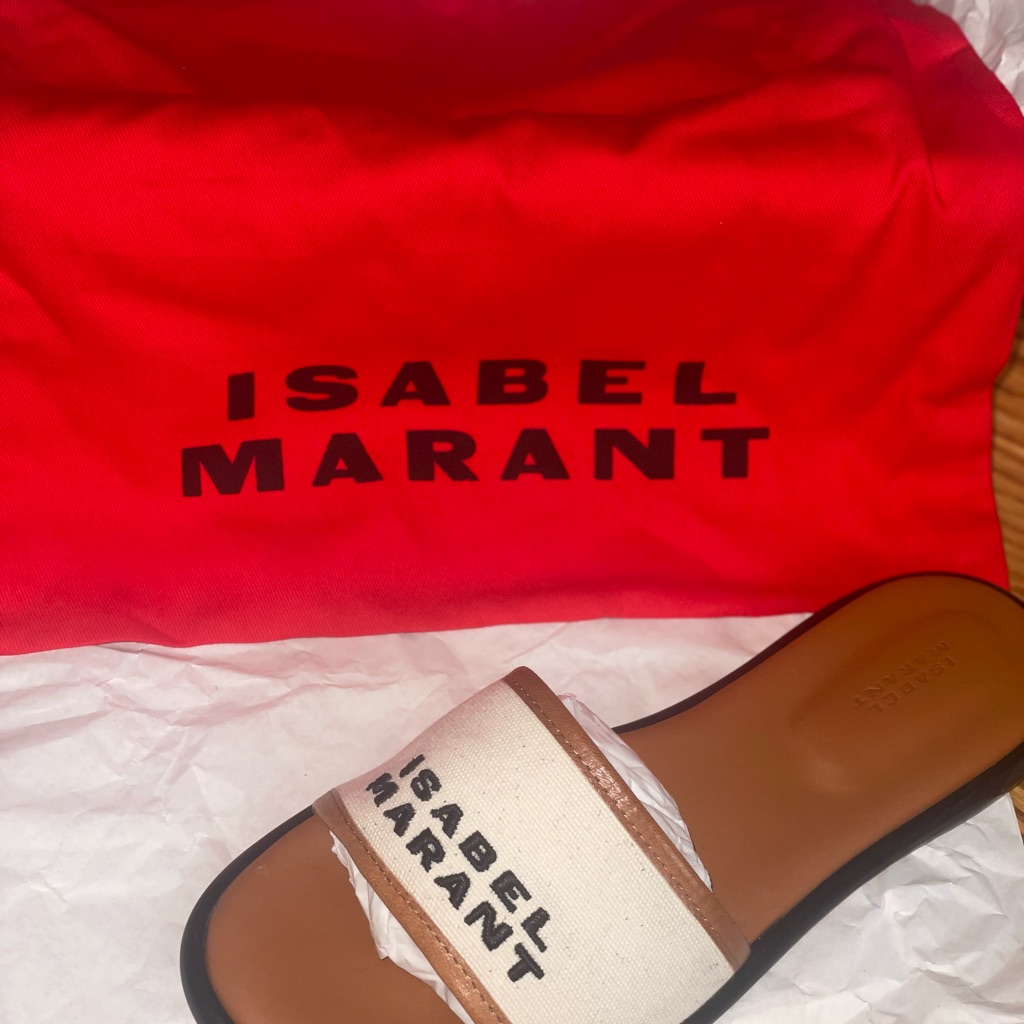 Beautiful Isabel Marant Slides Size 39. I’m A Size 8, Fit Canvas & Leather.